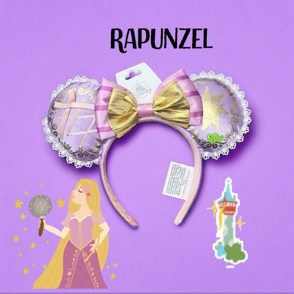 Disney Parks Rapunzel Minnie Ear Headband - Picture 2 of 2
